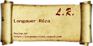 Longauer Róza névjegykártya